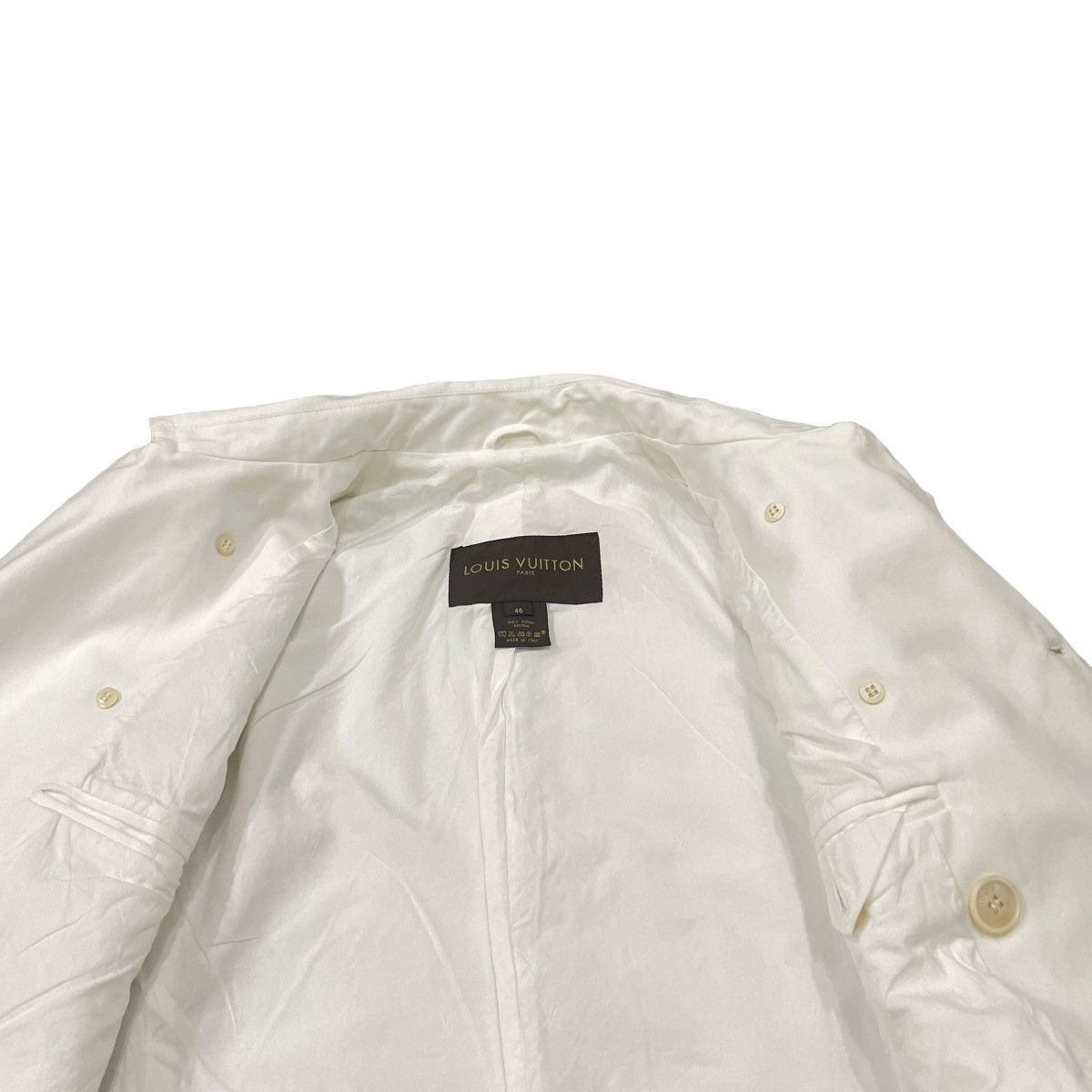 Louis Vuitton Louis Vuitton Paris Double Breast White Cotton Jacket Size US S / EU 44-46 / 1 - 19 Thumbnail