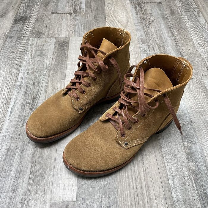 RRL Ralph Lauren RRL WW2 Bench Made Suede Roughout Boondockers Service ...