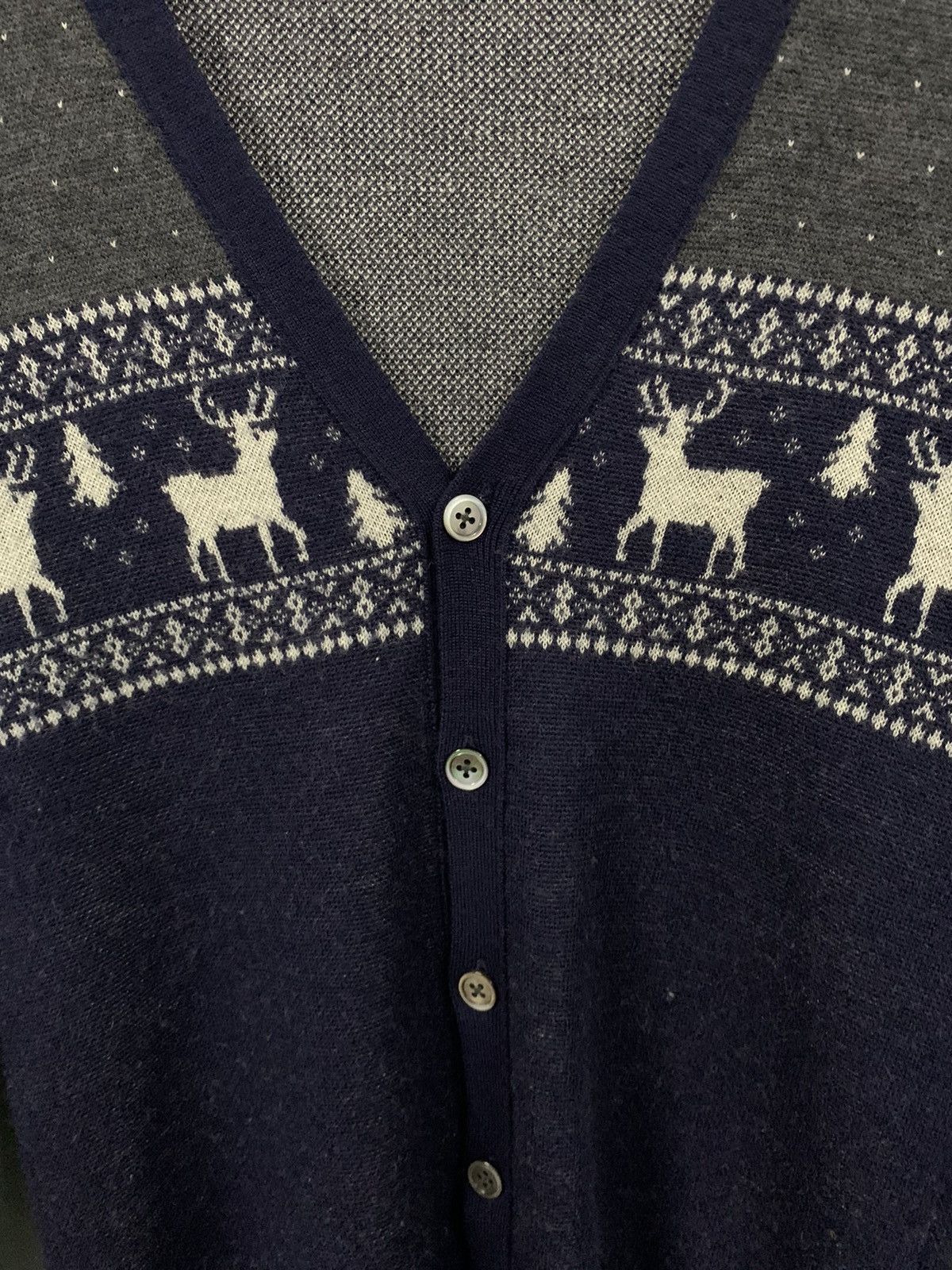 United Arrows Japanese Brand Knitted Wool Native Cardigan Style Sweater Size L / US 10 / IT 46 - 4 Thumbnail