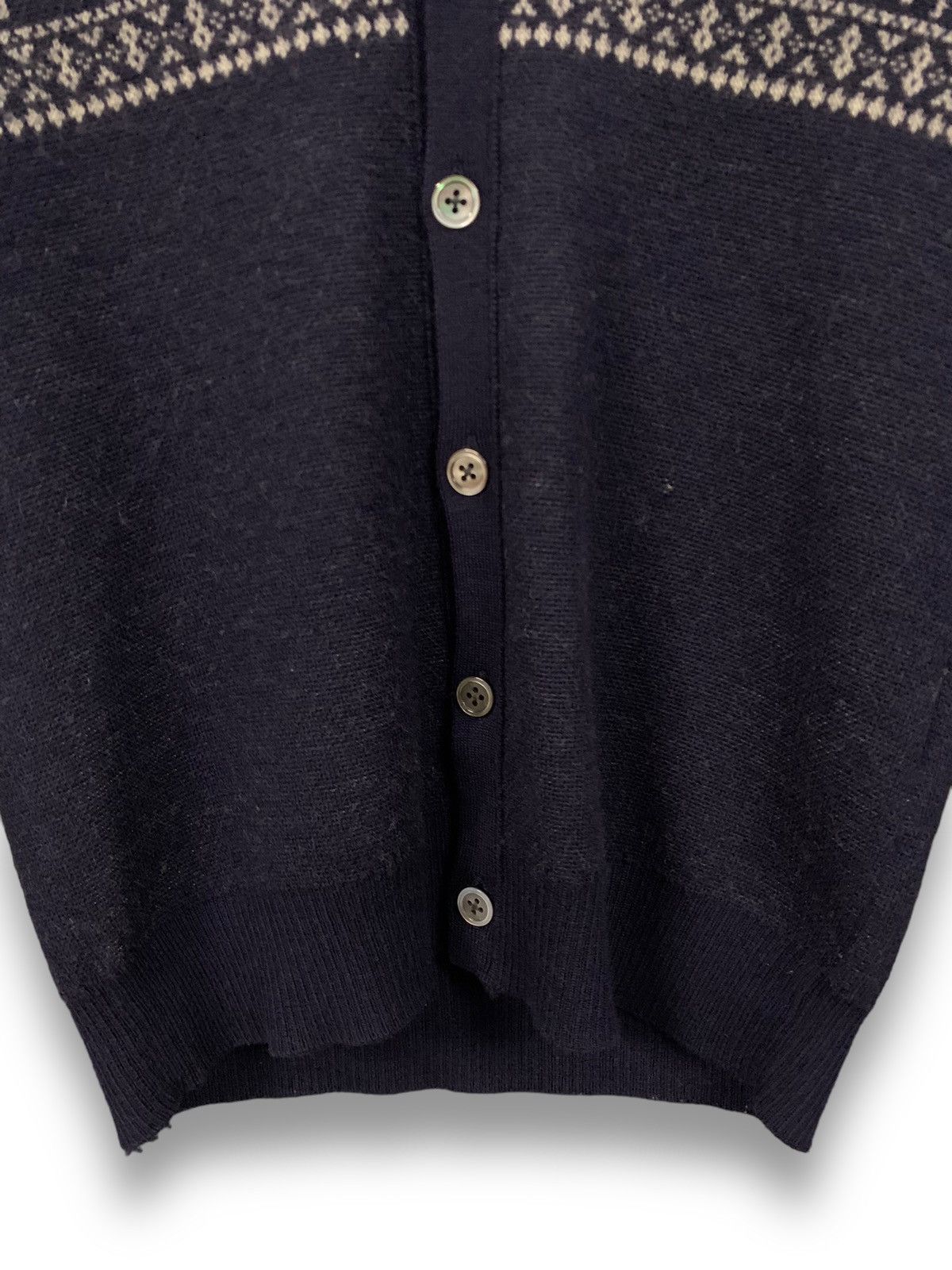 United Arrows Japanese Brand Knitted Wool Native Cardigan Style Sweater Size L / US 10 / IT 46 - 5 Thumbnail