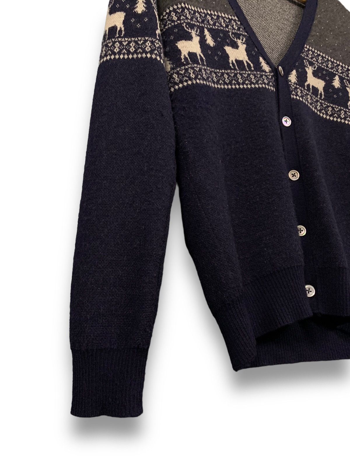 United Arrows Japanese Brand Knitted Wool Native Cardigan Style Sweater Size L / US 10 / IT 46 - 7 Thumbnail