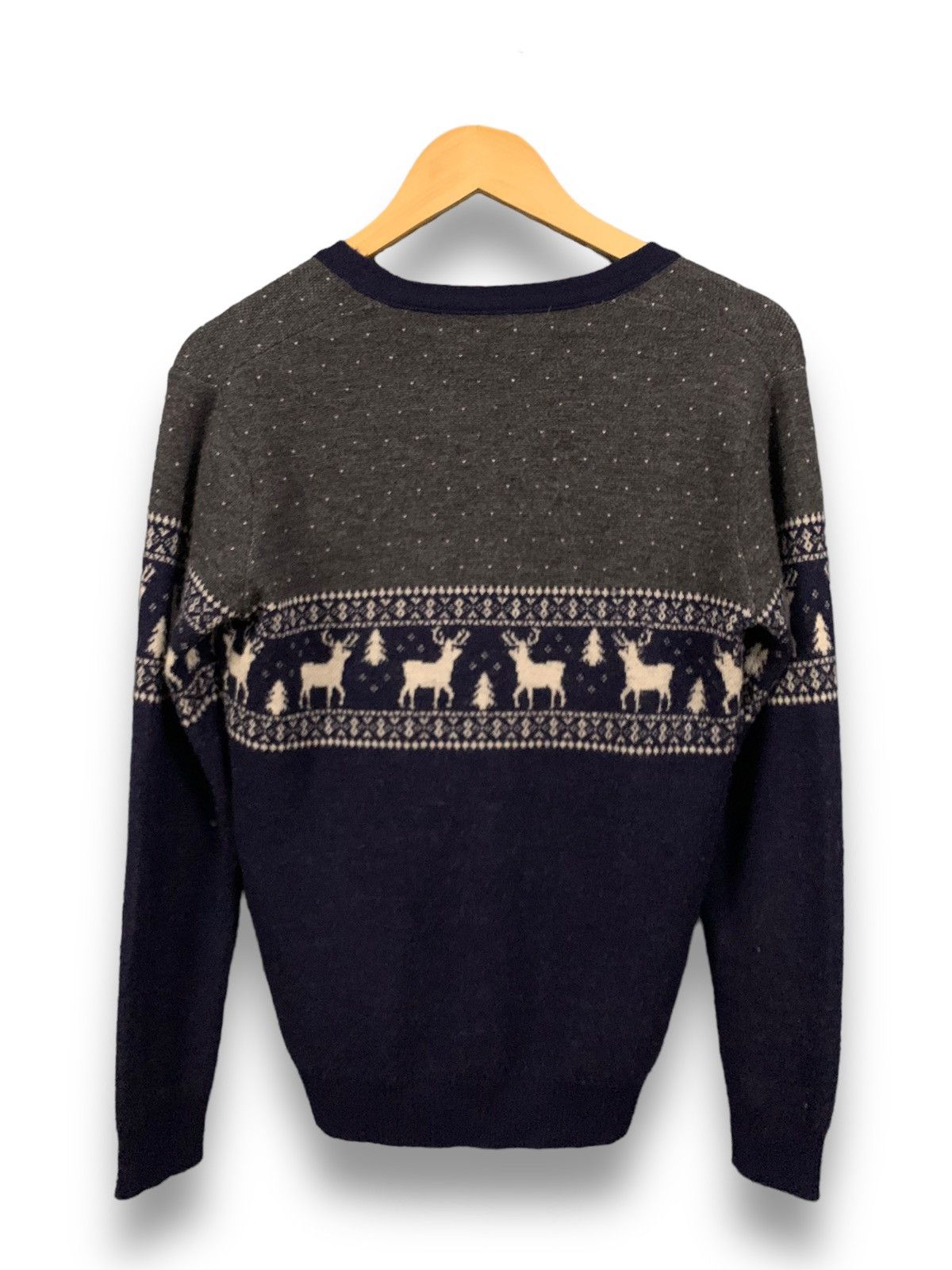 United Arrows Japanese Brand Knitted Wool Native Cardigan Style Sweater Size L / US 10 / IT 46 - 2 Thumbnail