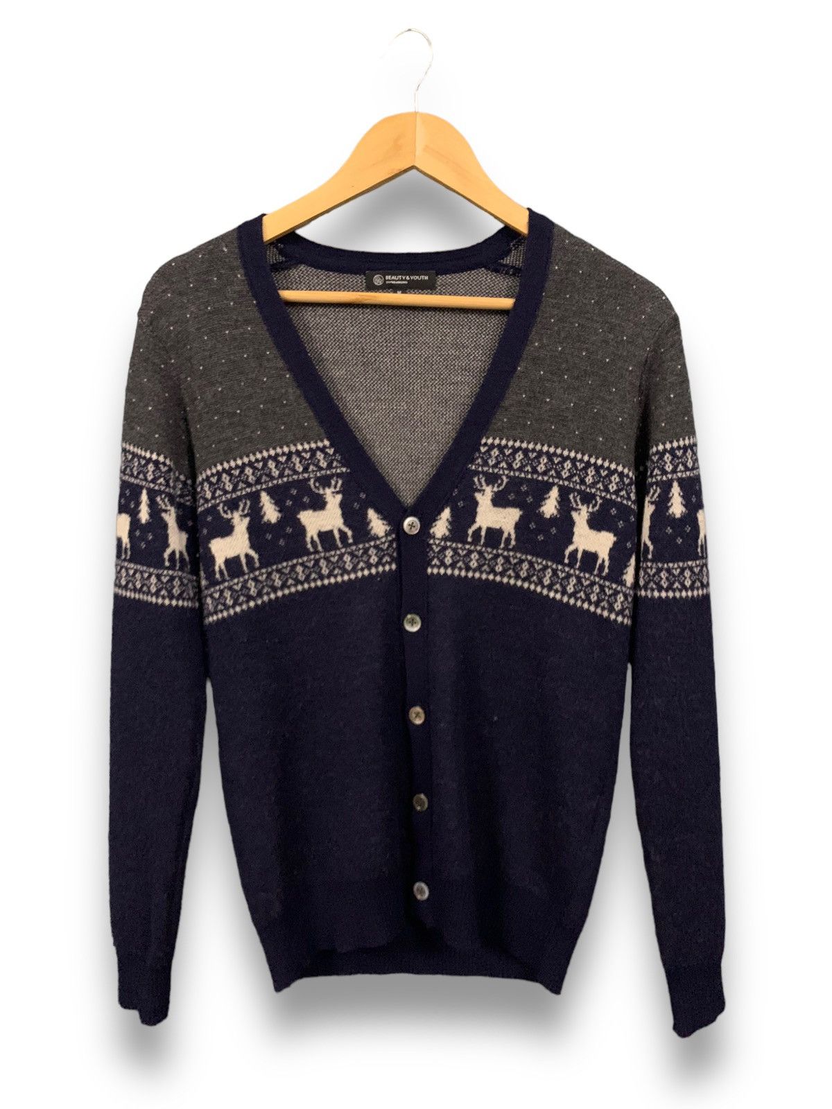 Japanese Brand Knitted Wool Native Cardigan Style Sweater