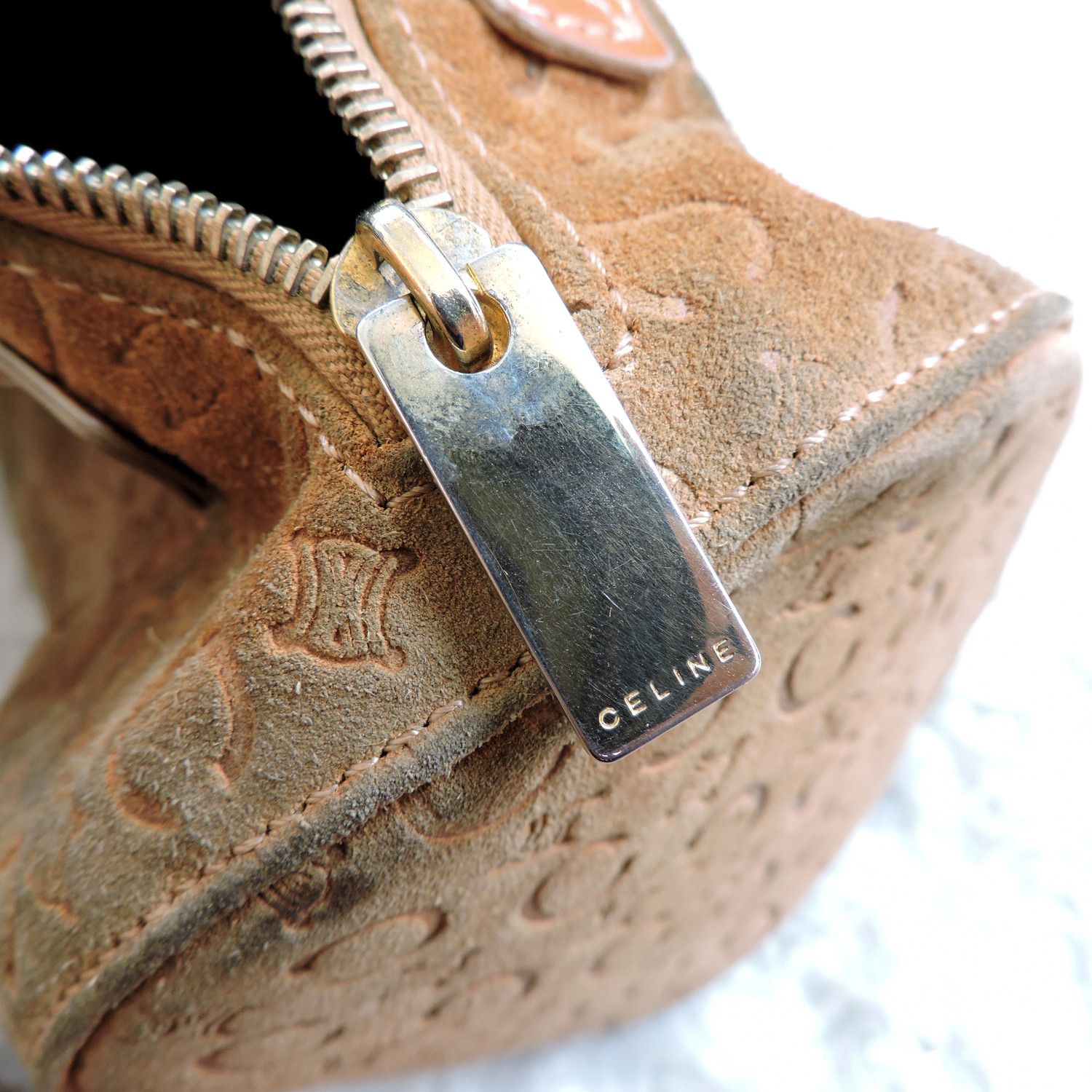 Celine CELINE C MACADAM MONOGRAM SUEDE BOSTON HAND BAG Size ONE SIZE - 8 Thumbnail