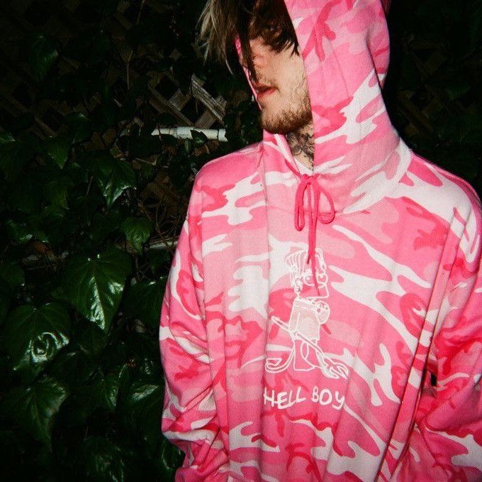 Hellboy hoodie hotsell lil peep pink