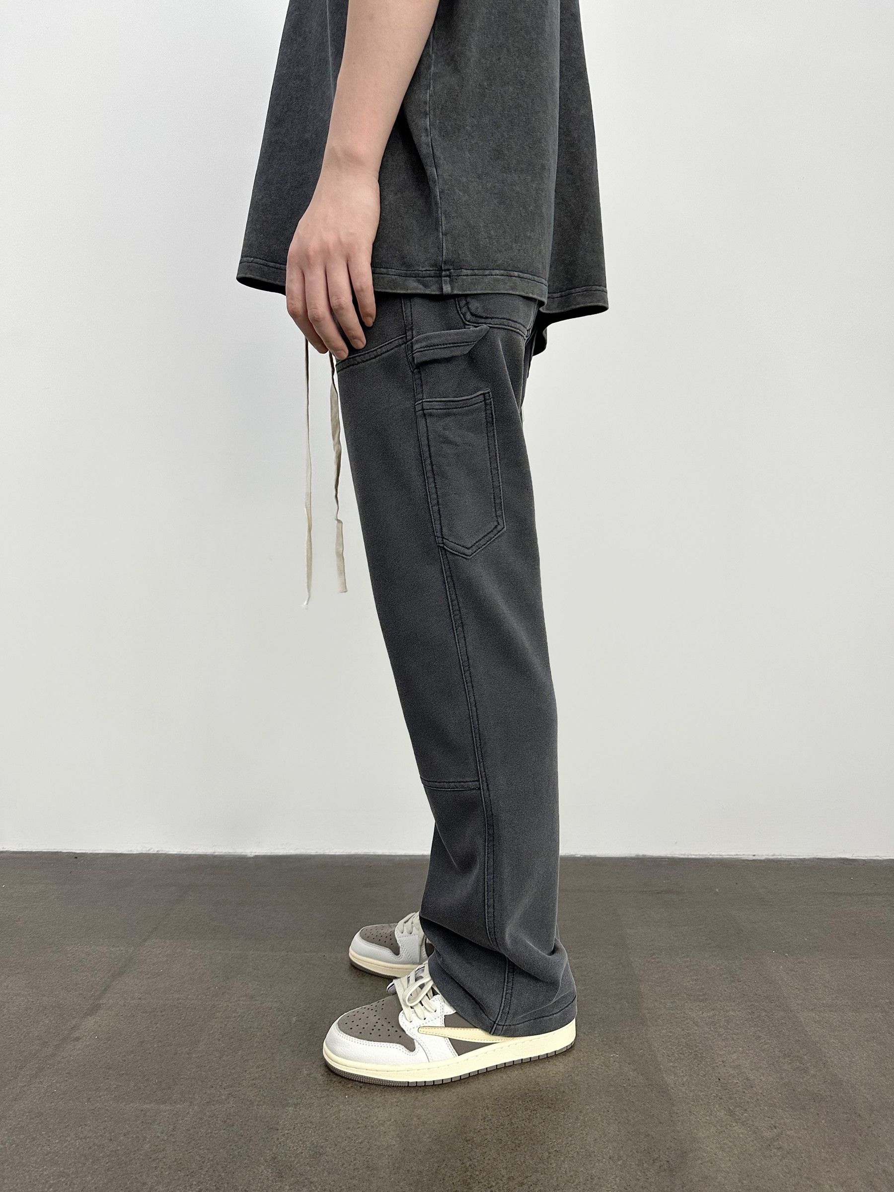 Designer × Japanese Brand × Vintage sports faded double knee carpenter sweatpants Size US 32 / EU 48 - 5 Thumbnail
