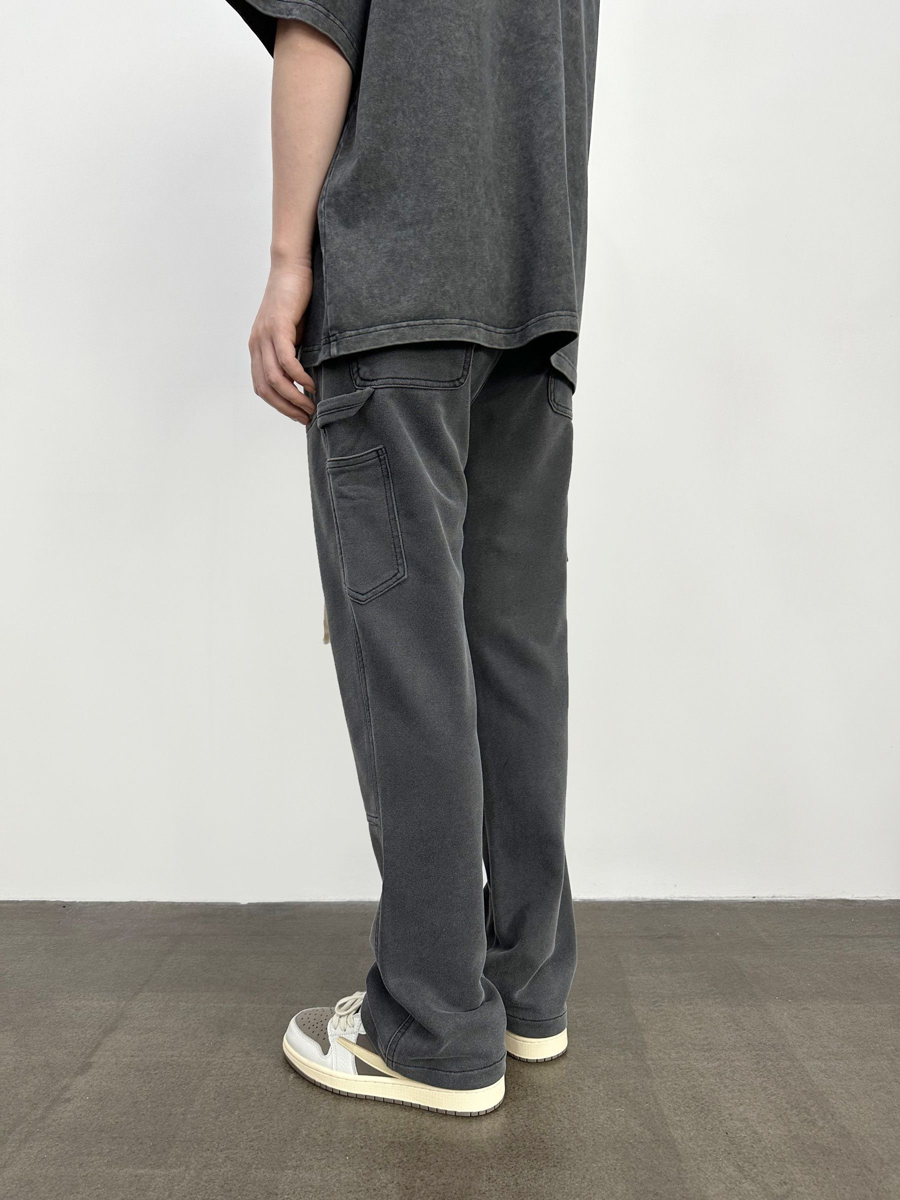 Designer × Japanese Brand × Vintage sports faded double knee carpenter sweatpants Size US 32 / EU 48 - 4 Thumbnail