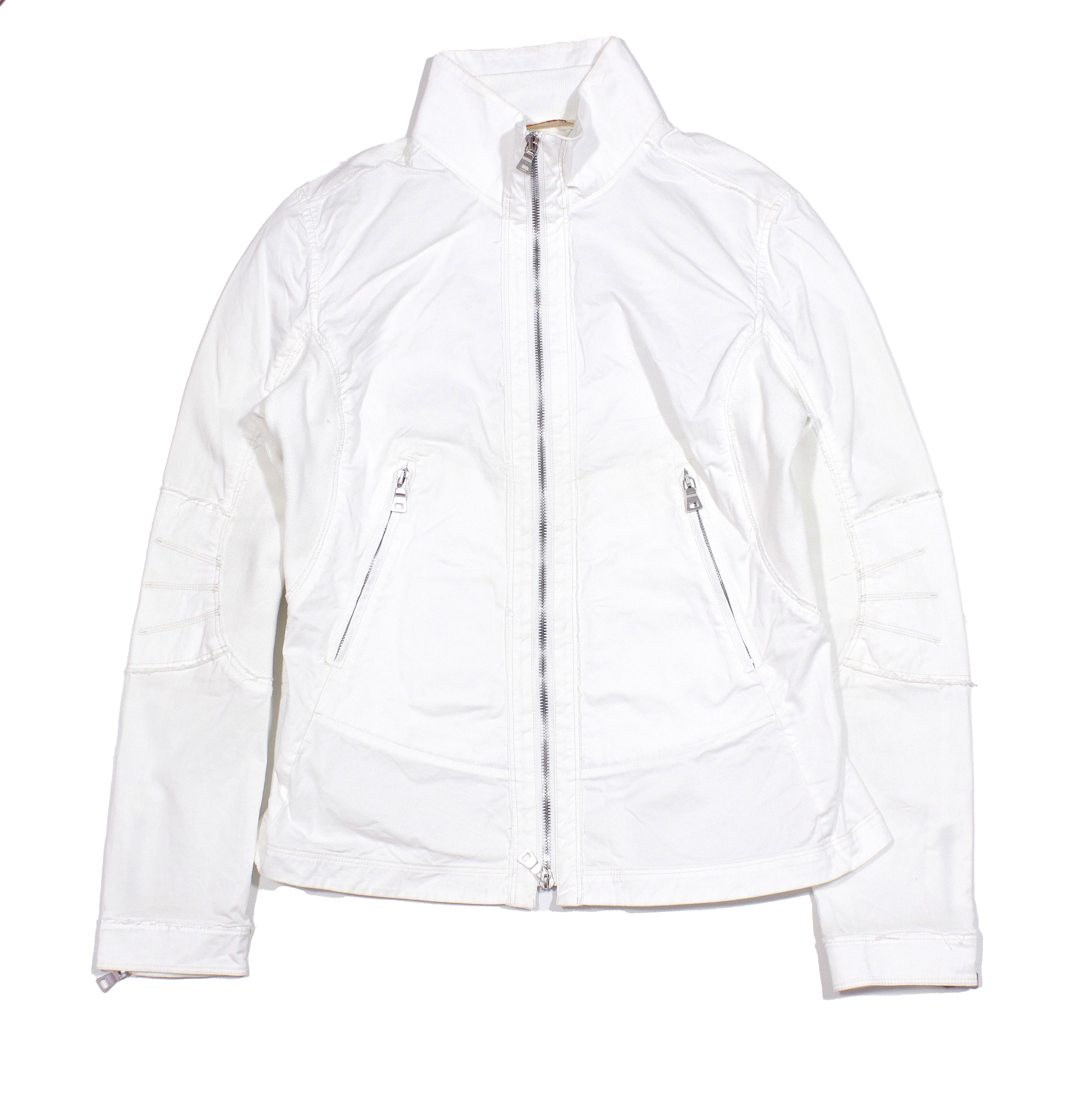 Prada S/S2003 Biker Cotton Jacket Vintage Size L / US 10 / IT 46 - 1 Thumbnail