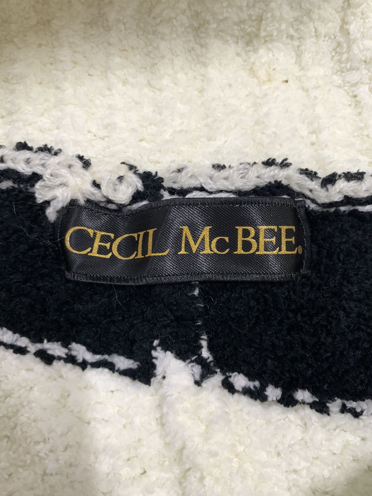 Japanese Brand Japanese Brand CECIL McBEE Striped Knit Cowl Neck Sweater Size L / US 10 / IT 46 - 12 Thumbnail
