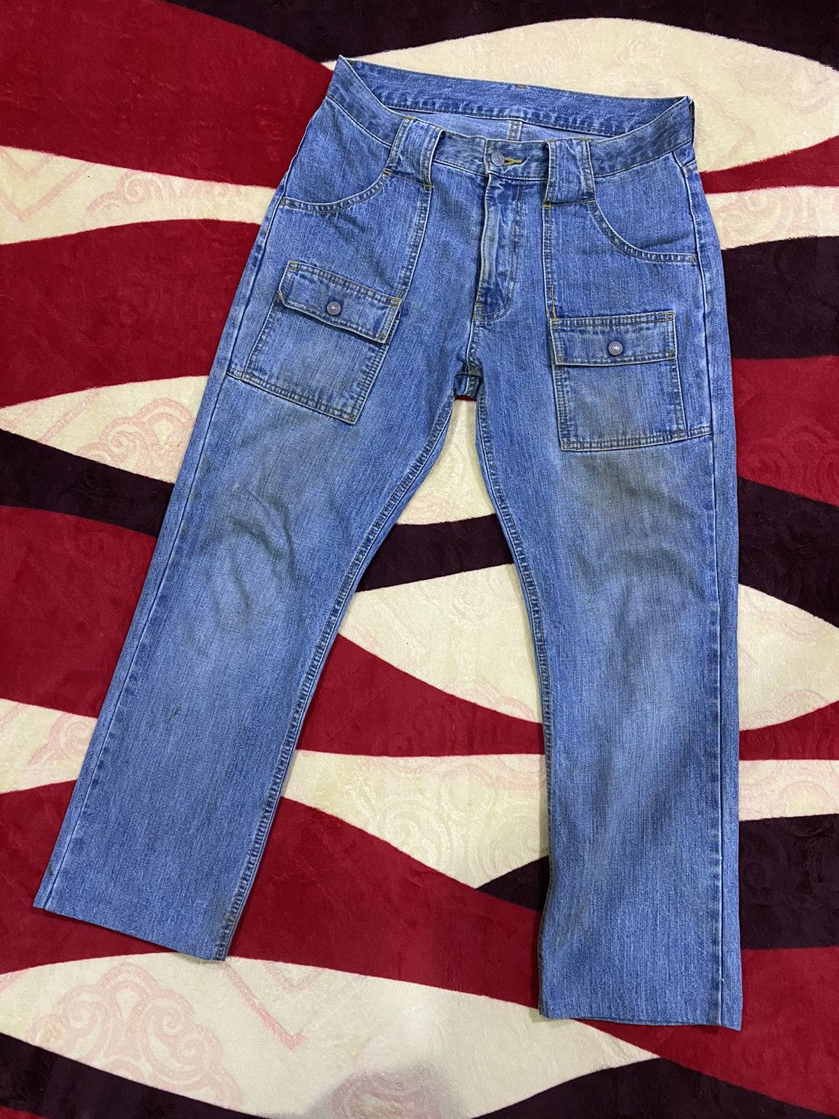 Uniqlo × Vintage 🔥 Rare and Distressed 🔥 Vintage Uniqlo Bush Pant Denim Size US 33 - 2 Thumbnail