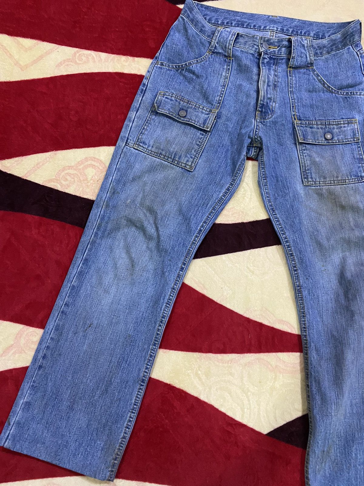 Uniqlo × Vintage 🔥 Rare and Distressed 🔥 Vintage Uniqlo Bush Pant Denim Size US 33 - 4 Thumbnail