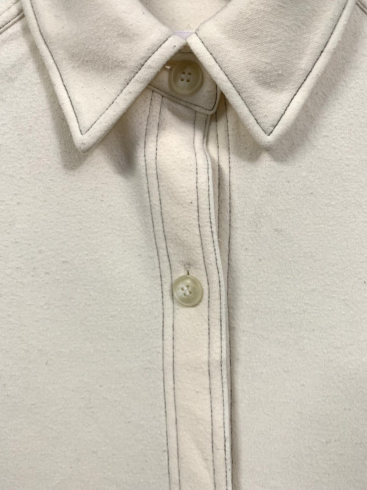 United Arrows Japanese Brand White Cream Oversized ButtonUp Blouse/Shacket Size XL / US 12-14 / IT 48-50 - 5 Thumbnail