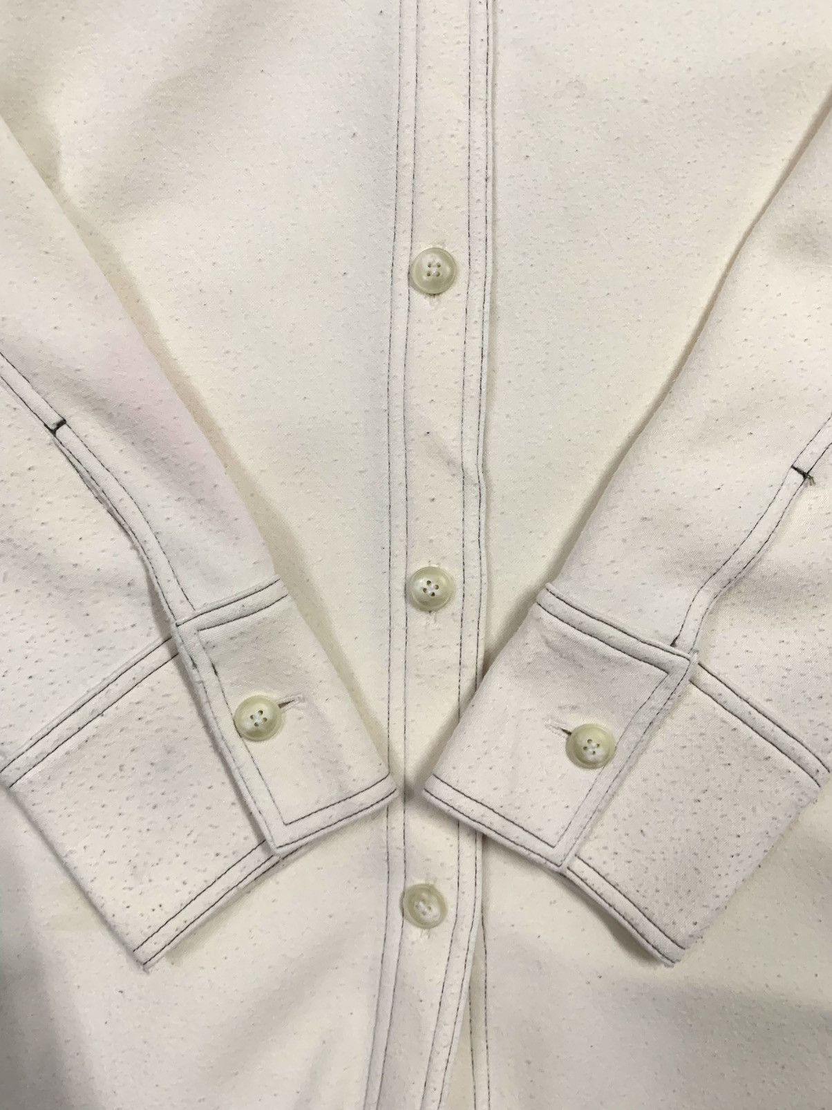 United Arrows Japanese Brand White Cream Oversized ButtonUp Blouse/Shacket Size XL / US 12-14 / IT 48-50 - 7 Thumbnail