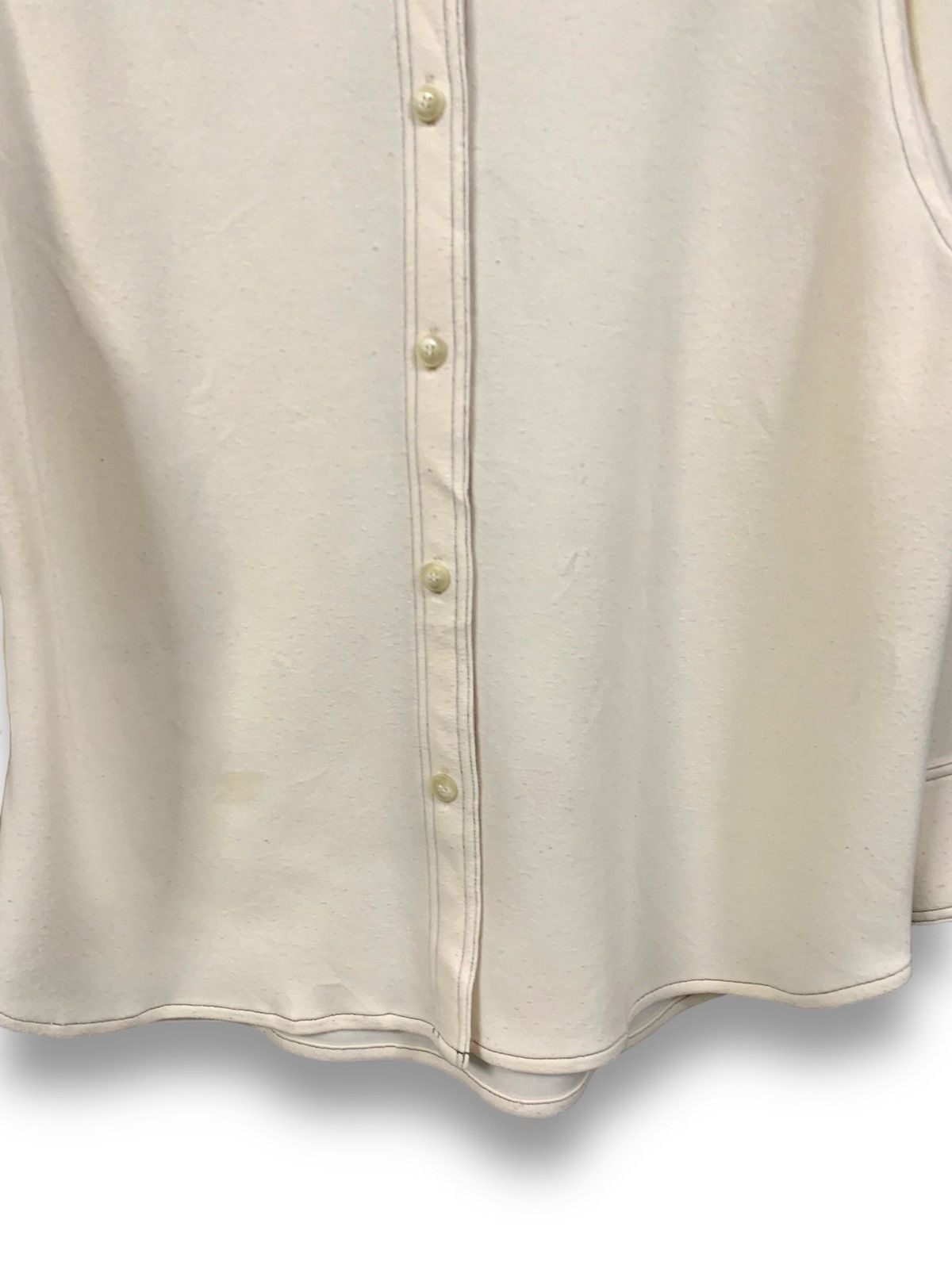 United Arrows Japanese Brand White Cream Oversized ButtonUp Blouse/Shacket Size XL / US 12-14 / IT 48-50 - 6 Thumbnail