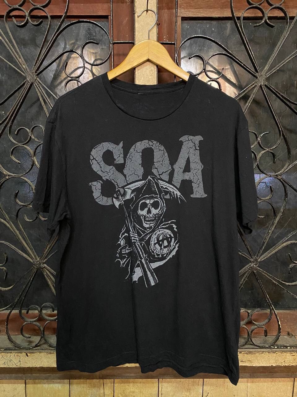 Vintage SON OF ANARCHY RIDING REAPER TSHIRT Size US L / EU 52-54 / 3 - 3 Thumbnail