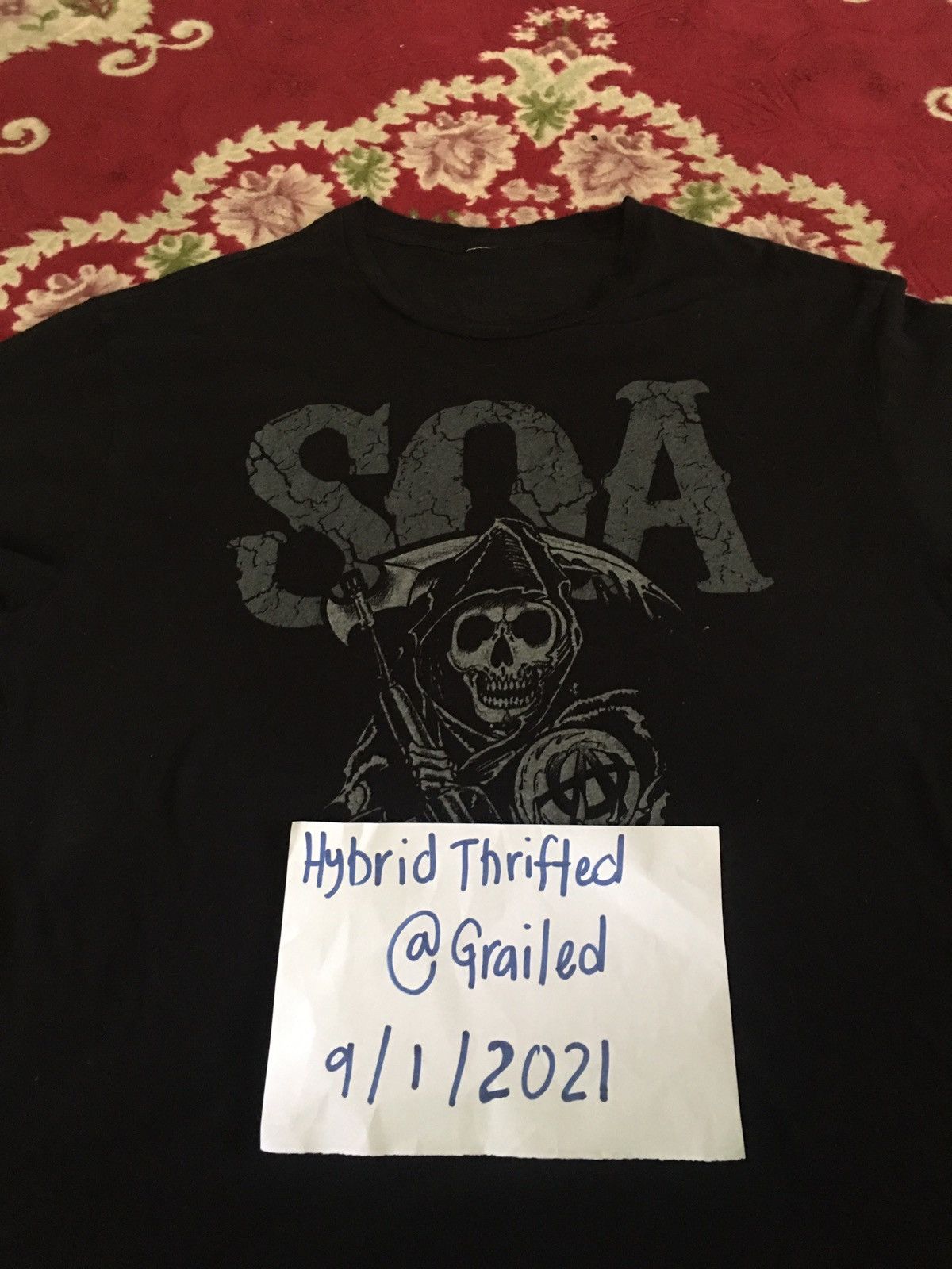 Vintage SON OF ANARCHY RIDING REAPER TSHIRT Size US L / EU 52-54 / 3 - 9 Thumbnail