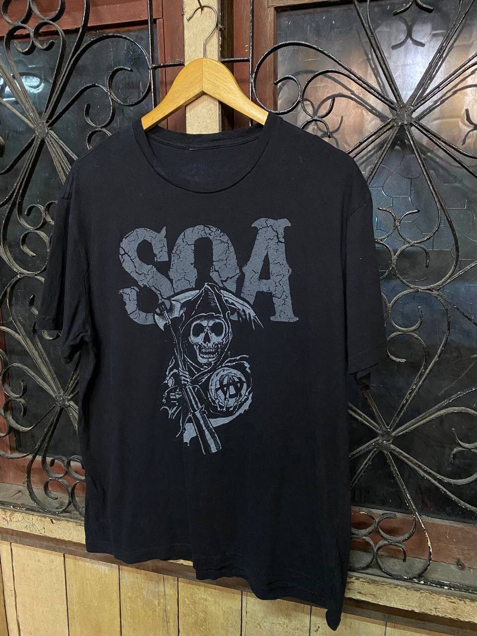 Vintage SON OF ANARCHY RIDING REAPER TSHIRT Size US L / EU 52-54 / 3 - 5 Thumbnail