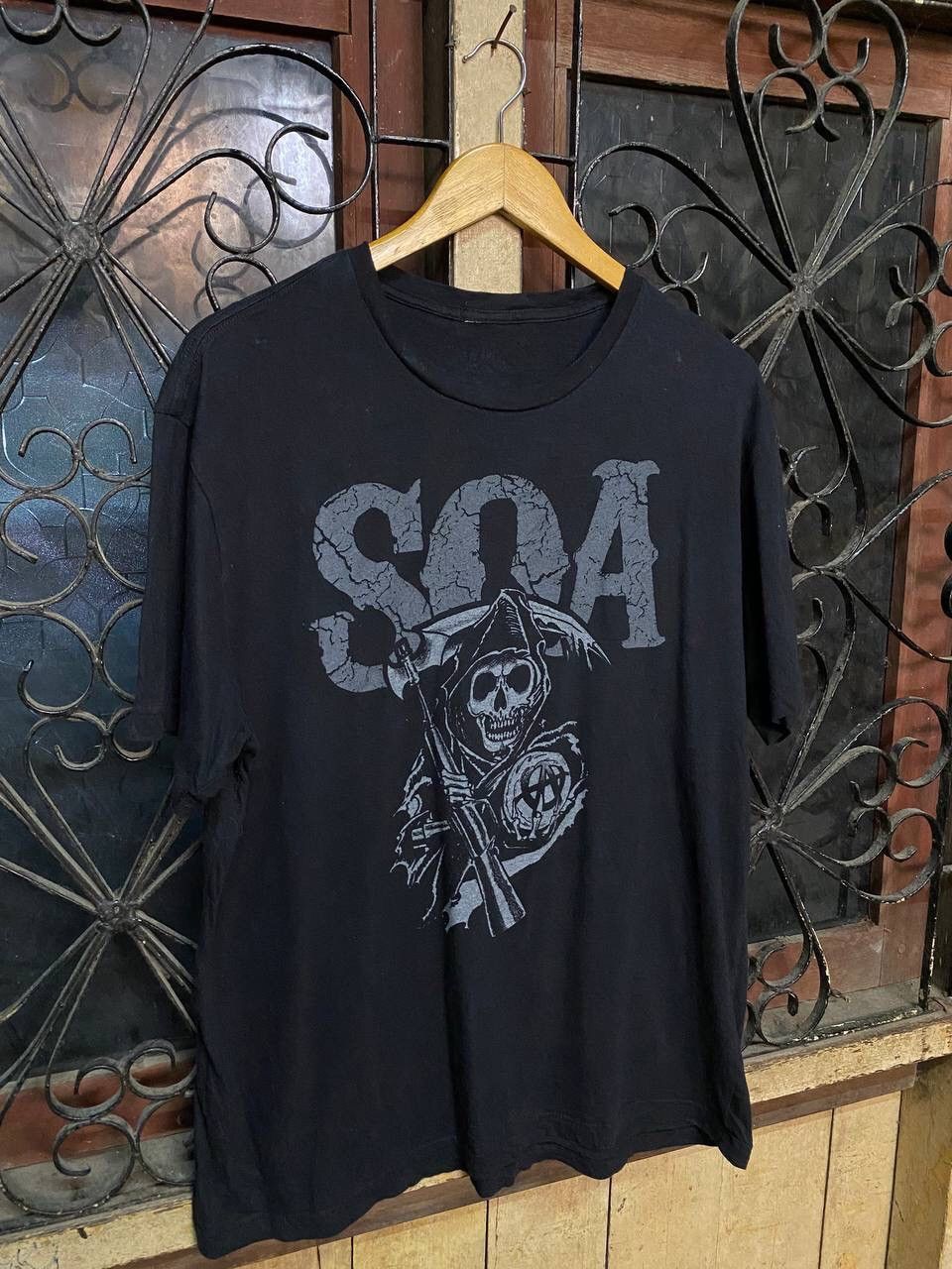 Vintage SON OF ANARCHY RIDING REAPER TSHIRT Size US L / EU 52-54 / 3 - 4 Thumbnail