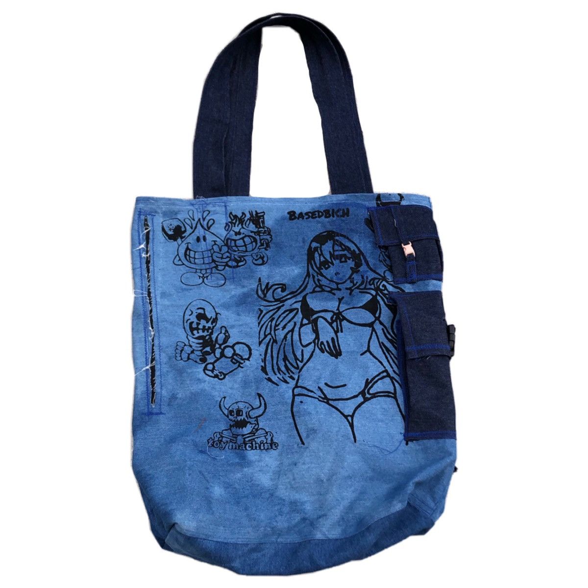 Designer Basedbich large denim tote Size ONE SIZE - 2 Thumbnail