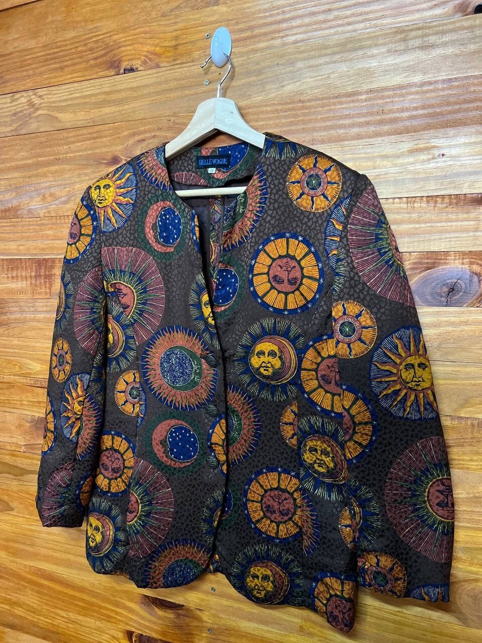 Japanese Brand RARE 🔥BELLE VOGUE PATTERNS LOUNGE JACKET Size 34R - 3 Thumbnail