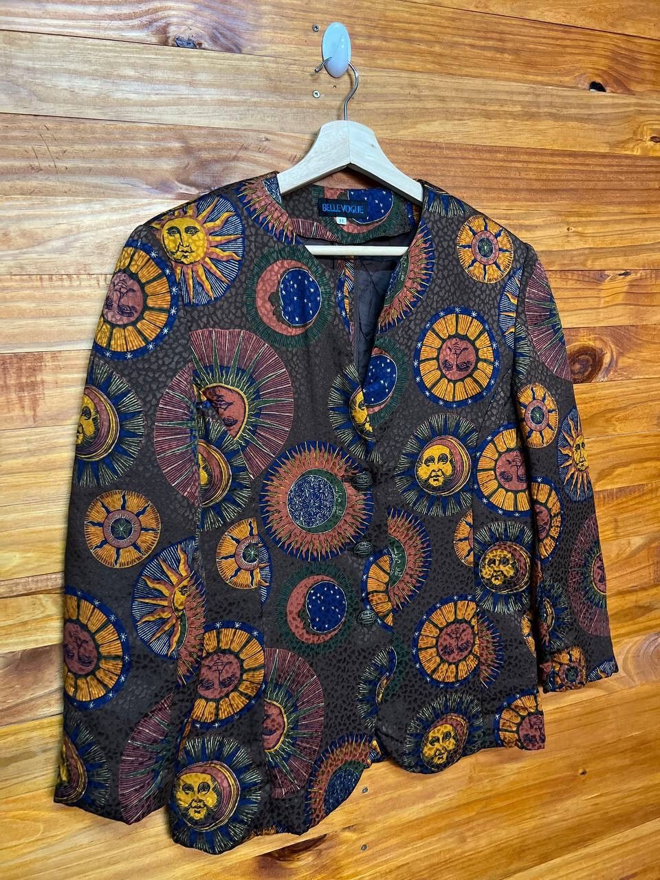 Japanese Brand RARE 🔥BELLE VOGUE PATTERNS LOUNGE JACKET Size 34R - 2 Thumbnail