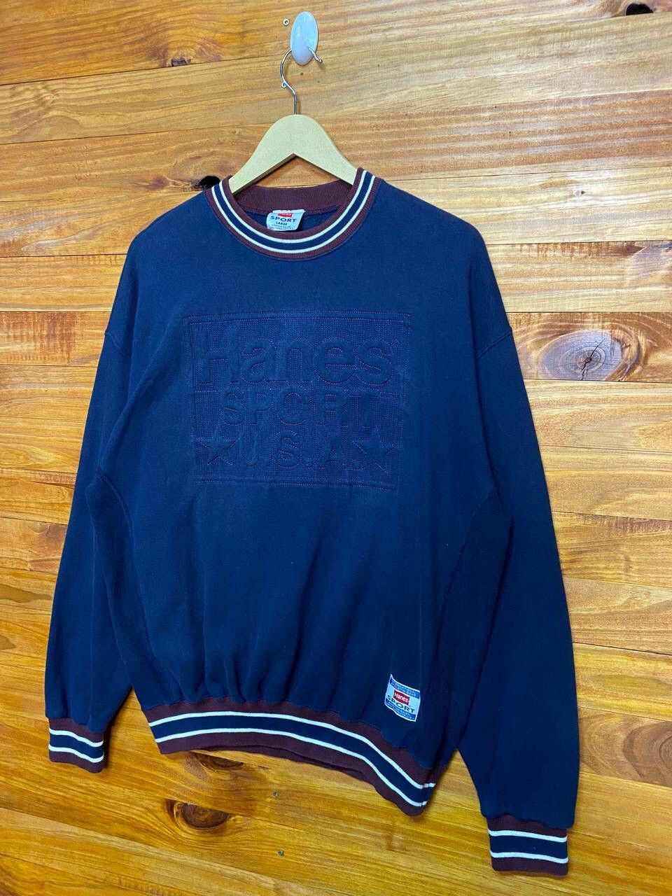Hanes VINTAGE HANES SPORT USA SWEATSHIRT Size US L / EU 52-54 / 3 - 3 Thumbnail