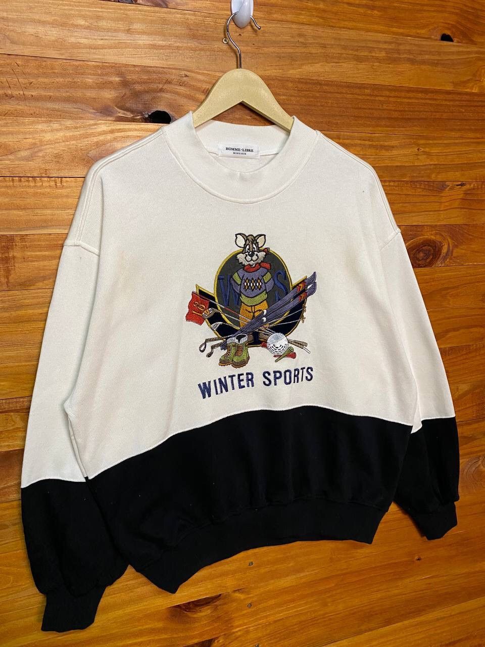 Japanese Brand VINTAGE HOMME LIBRE MONSIEUR WINTER SPORT SWEATSHIRT Size US XL / EU 56 / 4 - 2 Thumbnail