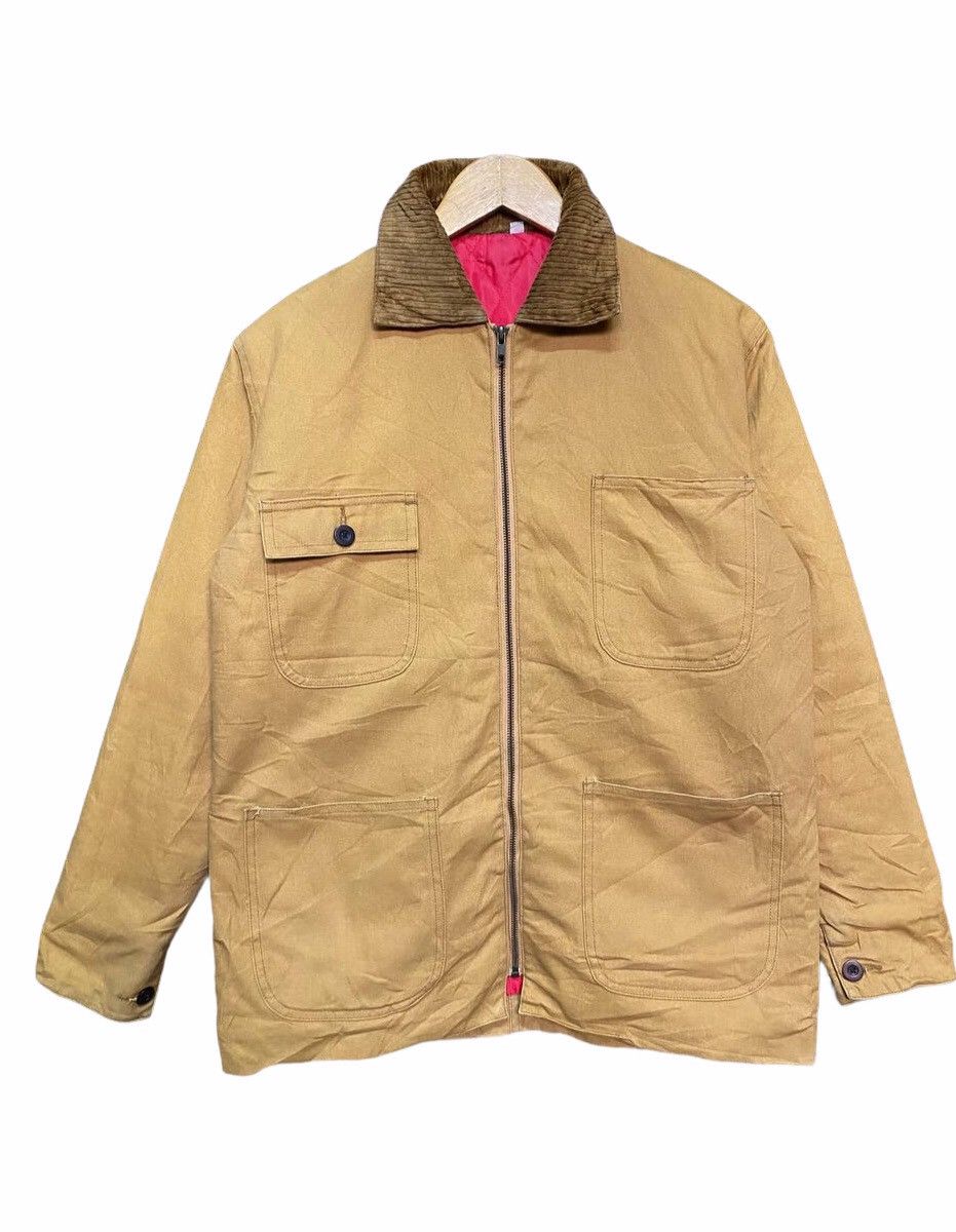 Japanese Brand 🔥VINTAGE CHORE COAT QUILT LINED COTTON DUCK JACKET Size US M / EU 48-50 / 2 - 1 Thumbnail