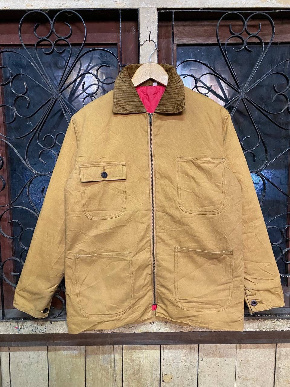 Japanese Brand 🔥VINTAGE CHORE COAT QUILT LINED COTTON DUCK JACKET Size US M / EU 48-50 / 2 - 3 Thumbnail