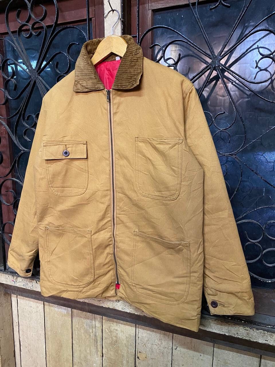 Japanese Brand 🔥VINTAGE CHORE COAT QUILT LINED COTTON DUCK JACKET Size US M / EU 48-50 / 2 - 5 Thumbnail