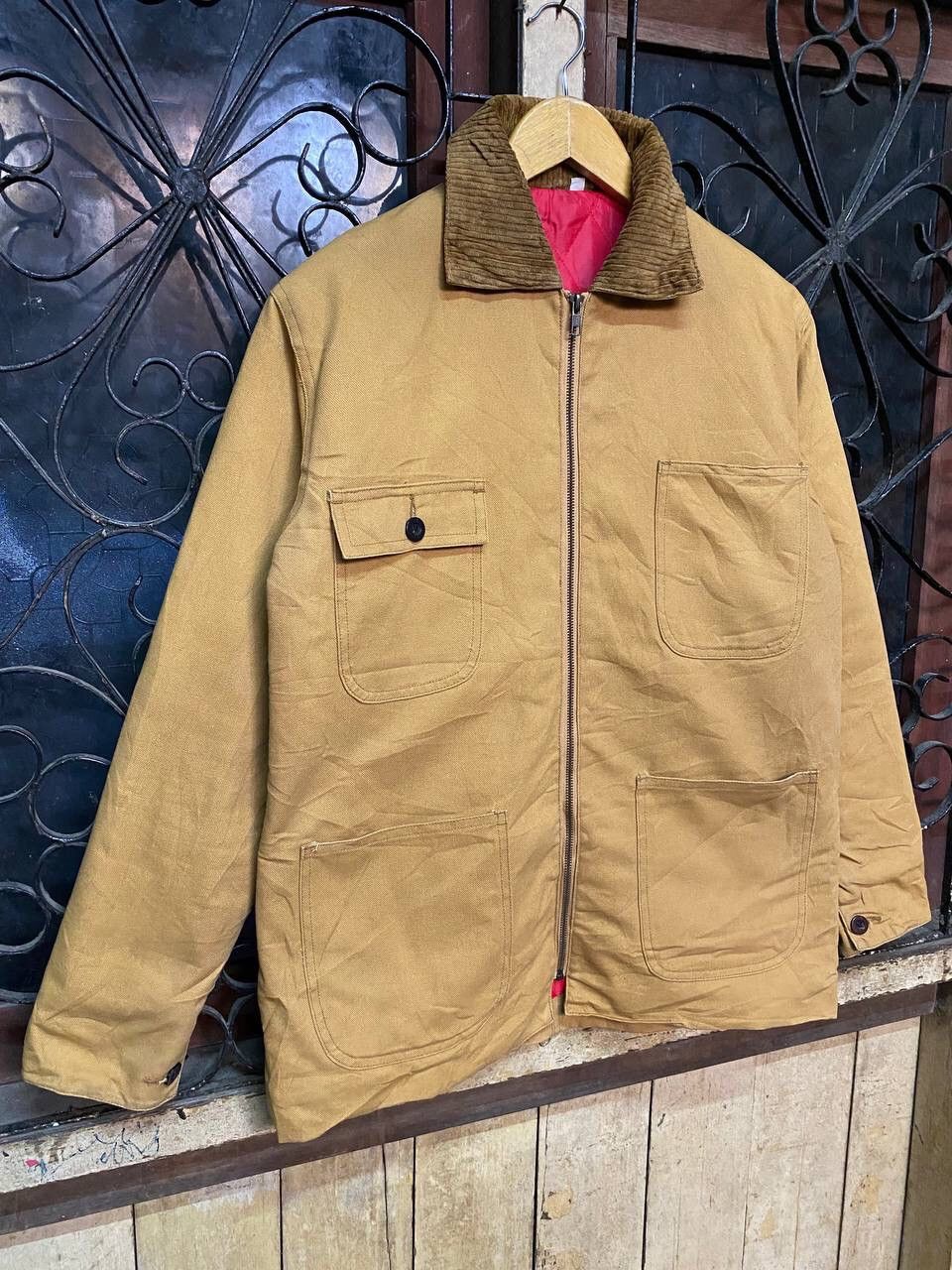 Japanese Brand 🔥VINTAGE CHORE COAT QUILT LINED COTTON DUCK JACKET Size US M / EU 48-50 / 2 - 4 Thumbnail