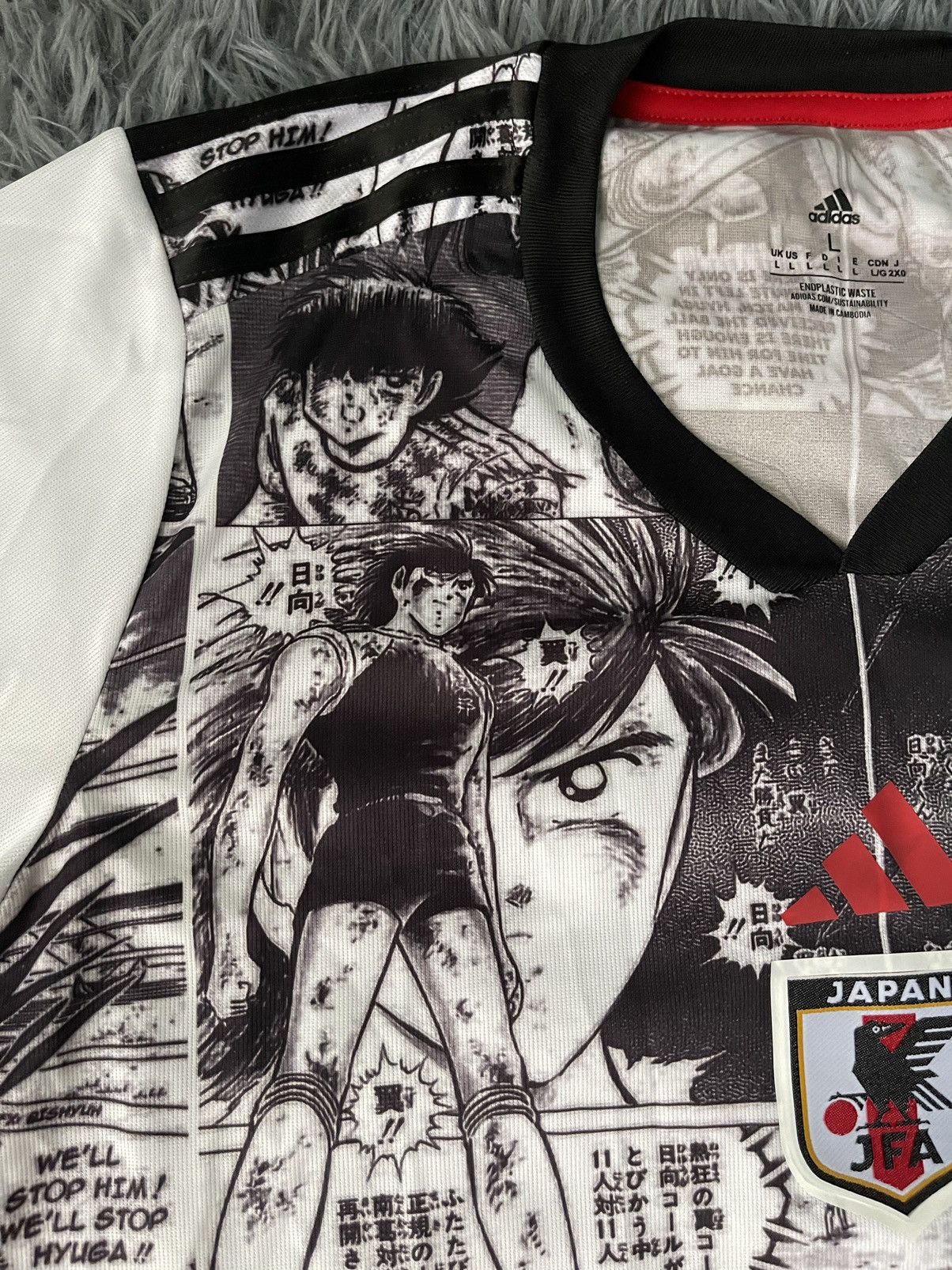 Adidas × Japanese Brand 🇯🇵 Adidas JFA anime manga graphic Japanese football jersey Size US L / EU 52-54 / 3 - 7 Thumbnail