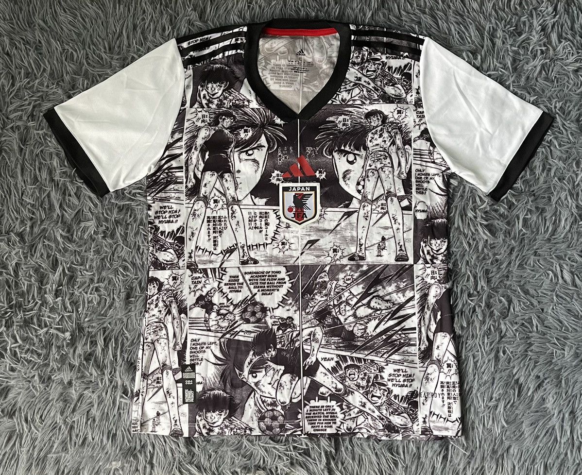 Adidas 🇯🇵 Adidas JFA anime manga graphic Japanese football jersey Grailed