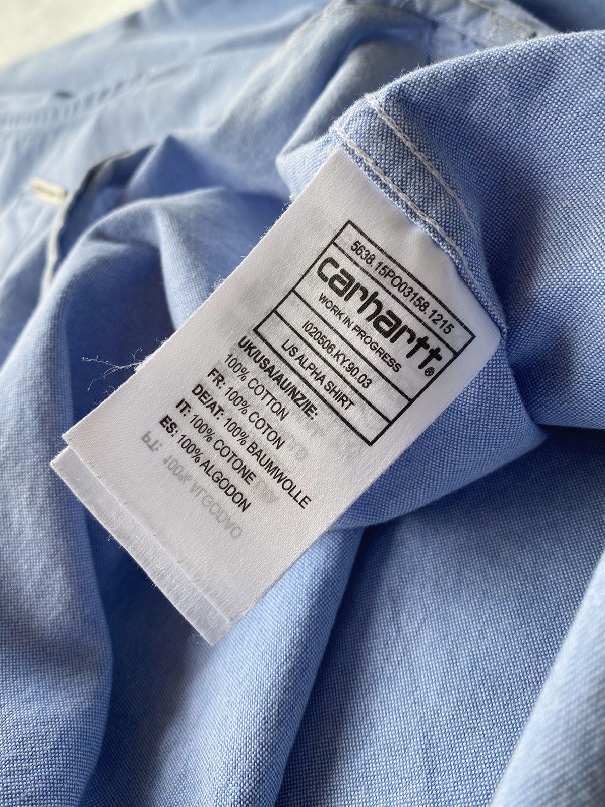 Carhartt Carhartt Wip L/s Alpha Chambray Shirt Size US L / EU 52-54 / 3 - 6 Thumbnail