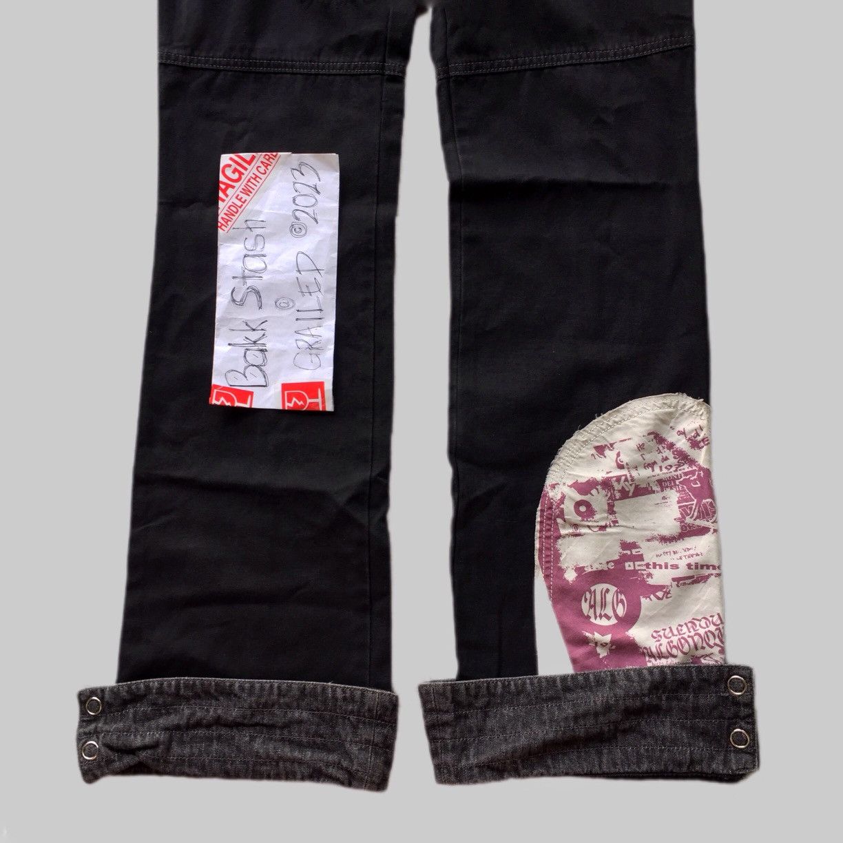 Japanese Brand Rare Y2K Japanese Seditionaries Algonquins Patch Flare Pants Size US 28 / EU 44 - 5 Thumbnail
