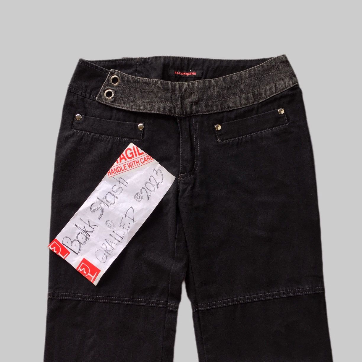 Japanese Brand Rare Y2K Japanese Seditionaries Algonquins Patch Flare Pants Size US 28 / EU 44 - 2 Thumbnail