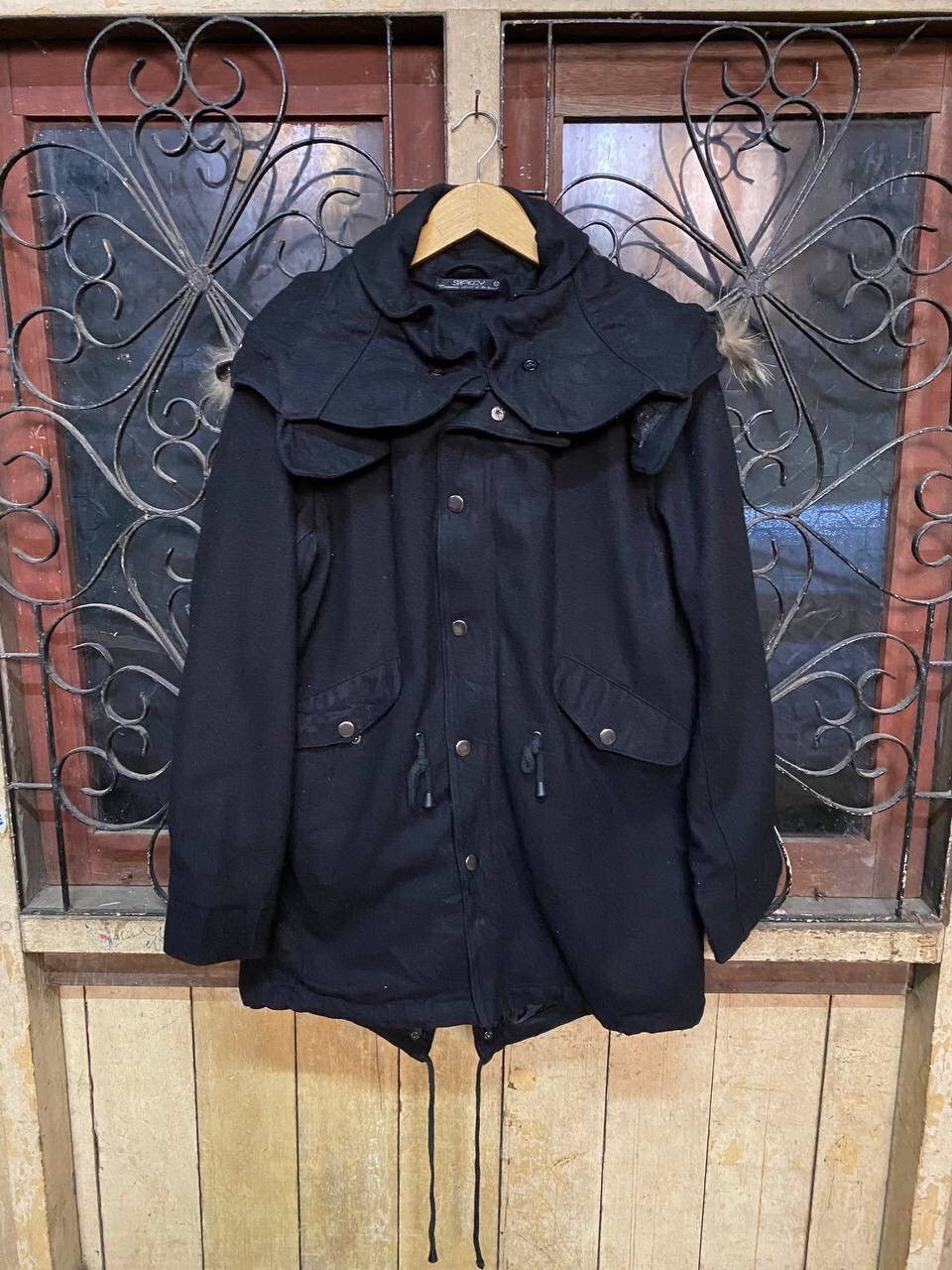 Japanese Brand Shaggy Removesible Hood Fishtail Wool Parka Size US M / EU 48-50 / 2 - 3 Thumbnail