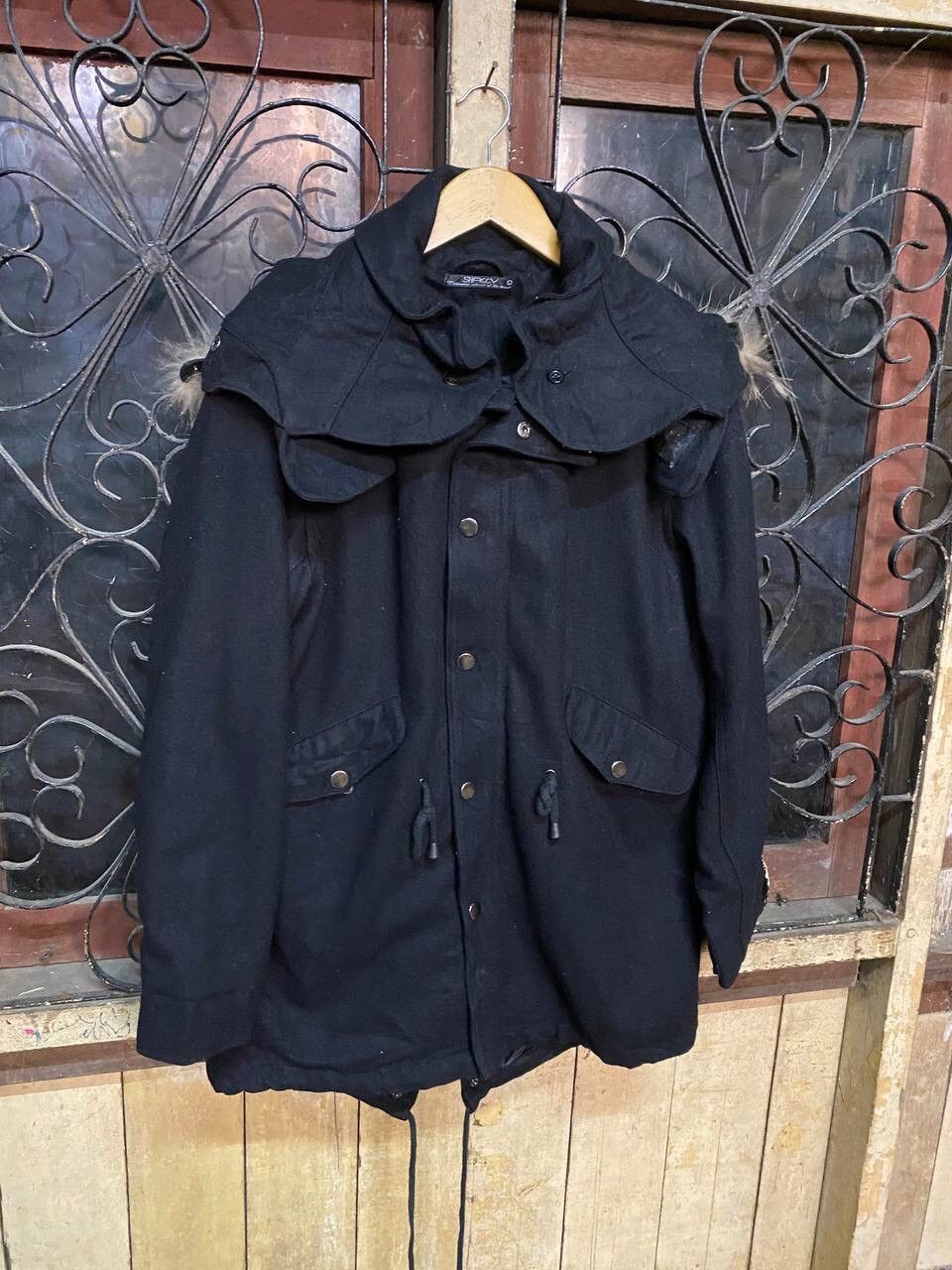Japanese Brand Shaggy Removesible Hood Fishtail Wool Parka Size US M / EU 48-50 / 2 - 5 Thumbnail