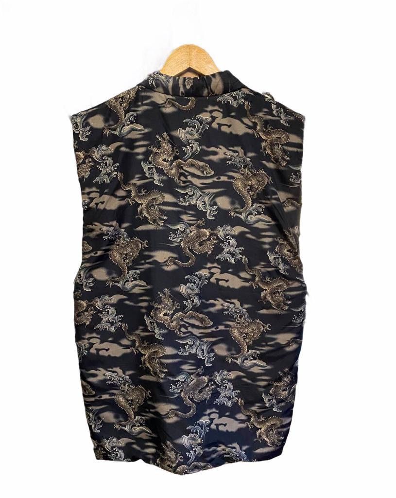 Japanese Brand Vintage Japanese Dragon Kimono Vest Jacket Full Print Size US S / EU 44-46 / 1 - 2 Thumbnail