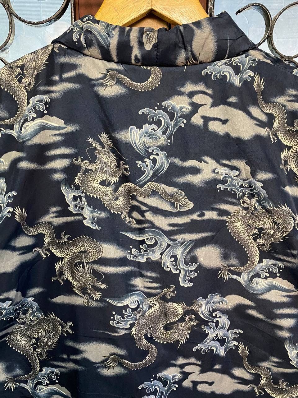 Japanese Brand Vintage Japanese Dragon Kimono Vest Jacket Full Print Size US S / EU 44-46 / 1 - 8 Thumbnail