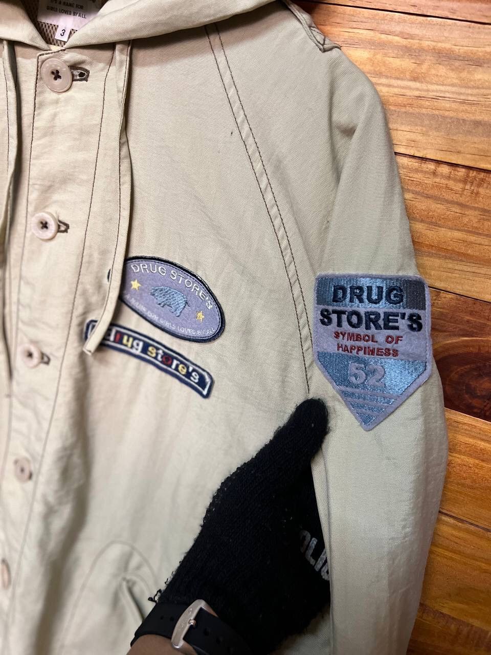 Japanese Brand DRUGSTORE HOODIE NYLON JACKET Size US L / EU 52-54 / 3 - 7 Thumbnail