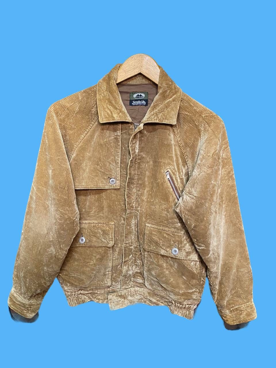 Vintage Simple Life Corduroy Casual Jacket Made In Japan