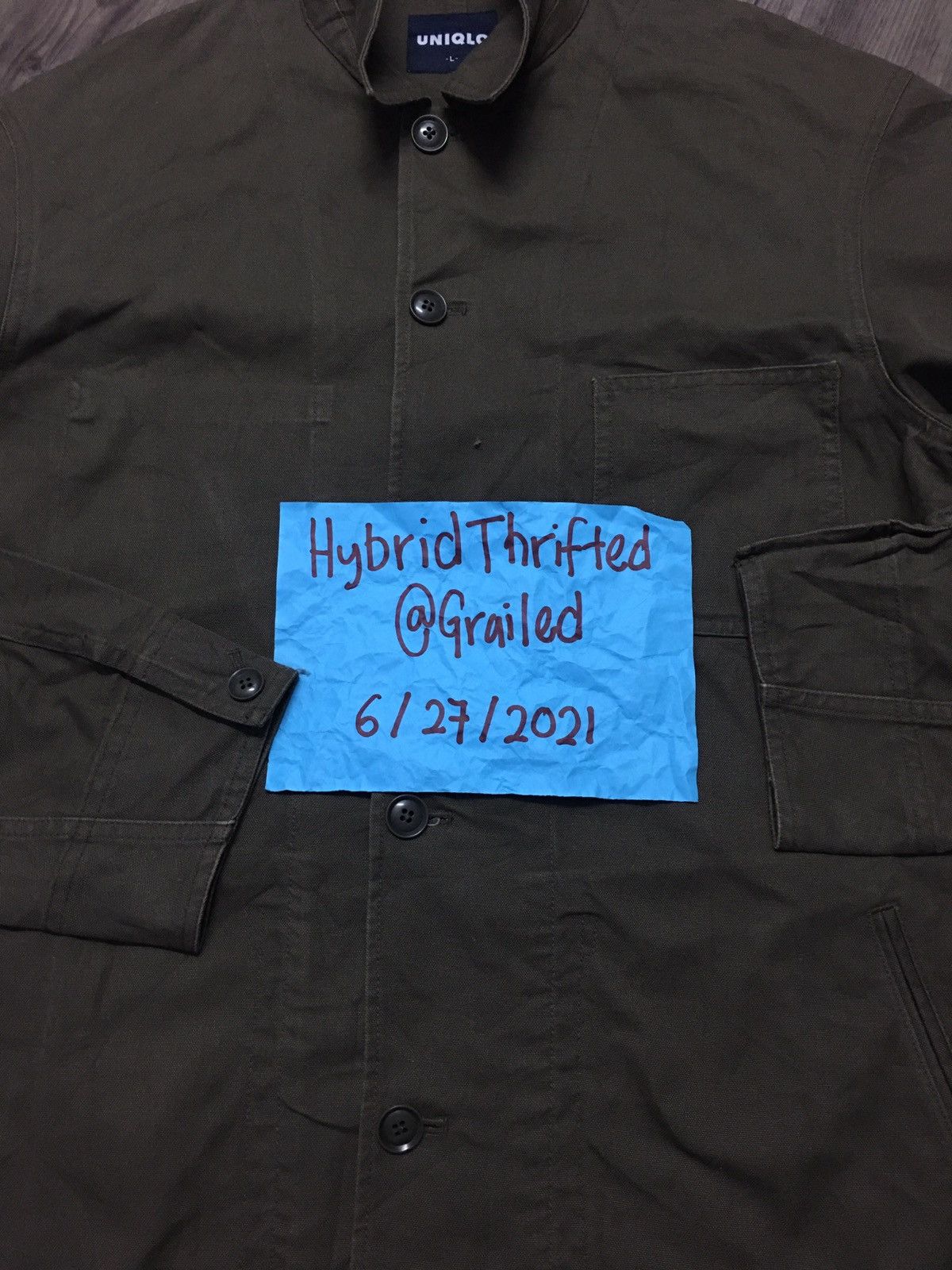 Japanese Brand Uniqlo Denim Workwear Jacket Size US L / EU 52-54 / 3 - 17 Thumbnail