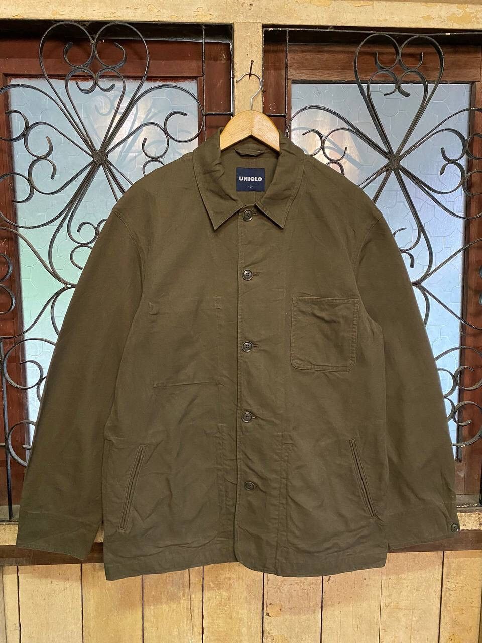 Japanese Brand Uniqlo Denim Workwear Jacket Size US L / EU 52-54 / 3 - 3 Thumbnail