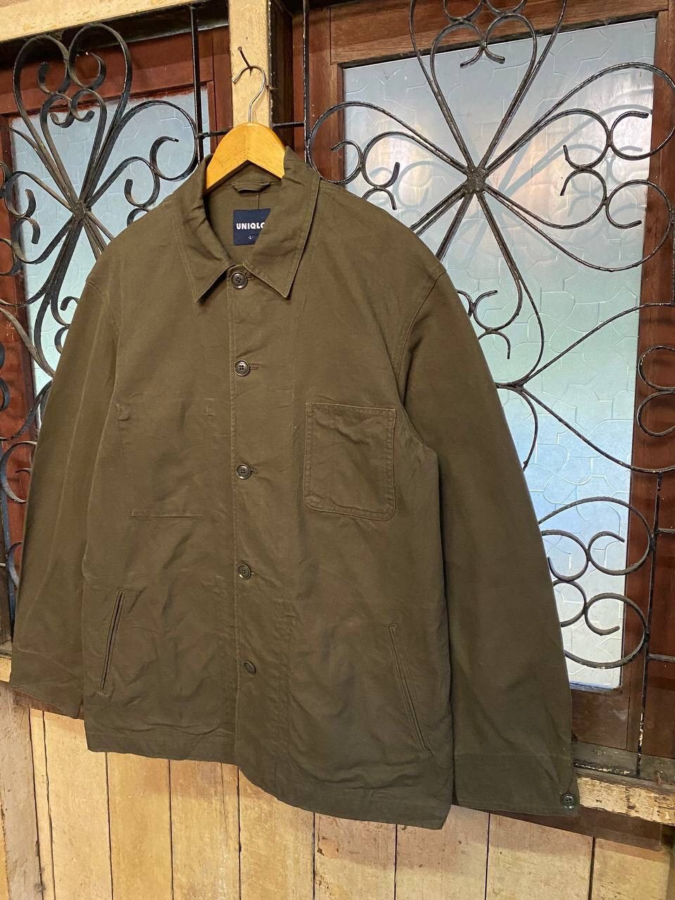Japanese Brand Uniqlo Denim Workwear Jacket Size US L / EU 52-54 / 3 - 5 Thumbnail