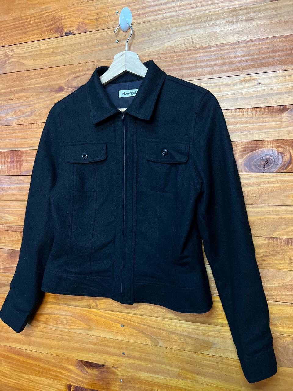 Japanese Brand MONEGAL WOMENS WOOL JACKET Size S / US 4 / IT 40 - 3 Thumbnail