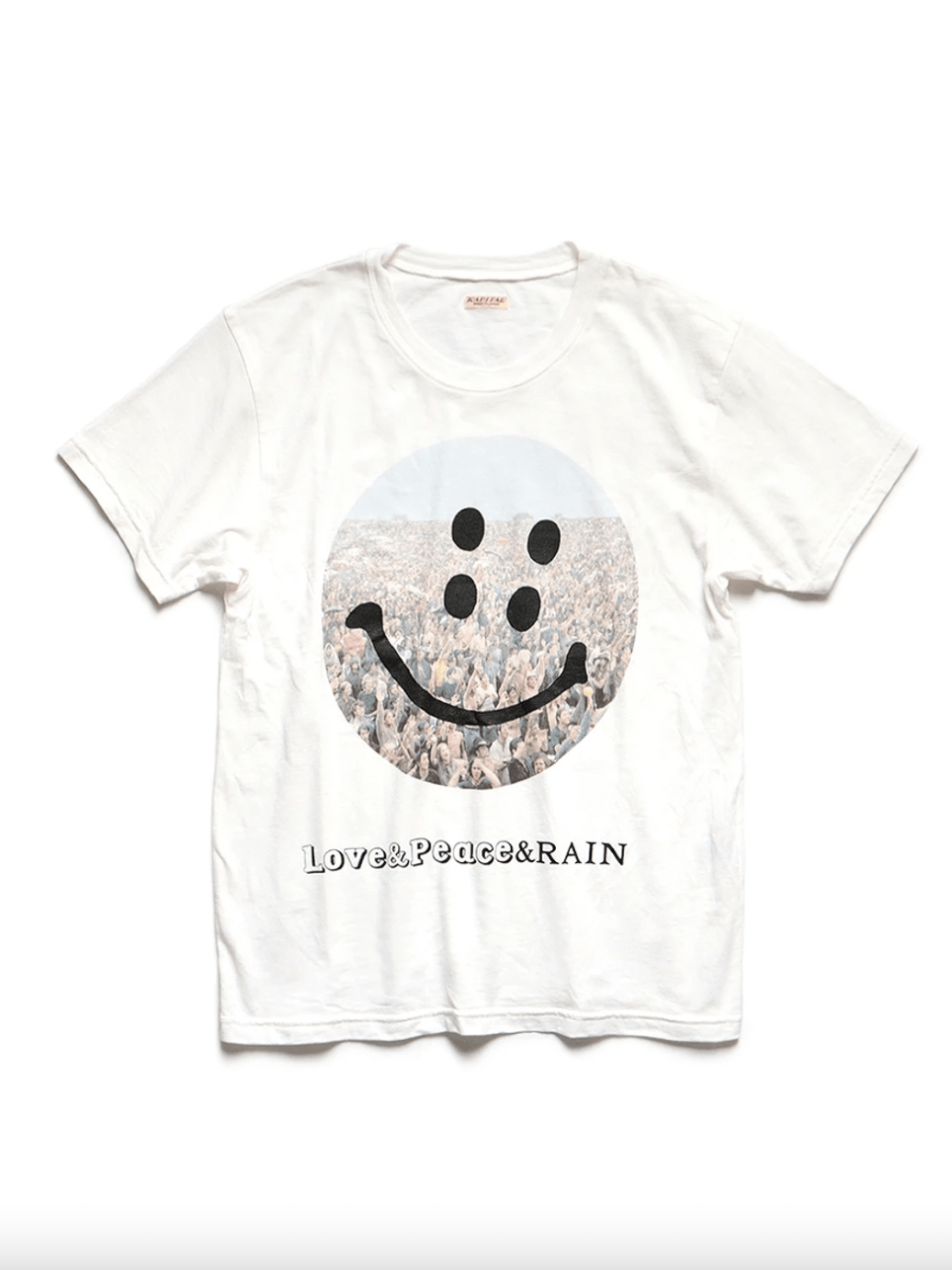 Kapital 💚 Kapital Love Peace & Rain Smile T-Shirt White Large NEW Size US L / EU 52-54 / 3 - 1 Thumbnail