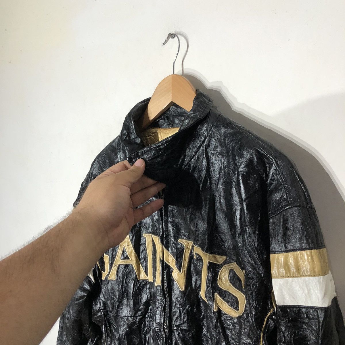 Japanese Brand Varsity Leather Jacket Super Bowl NFL Big Logo Size US M / EU 48-50 / 2 - 7 Thumbnail