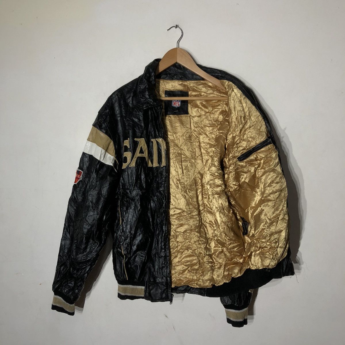 Japanese Brand Varsity Leather Jacket Super Bowl NFL Big Logo Size US M / EU 48-50 / 2 - 10 Thumbnail
