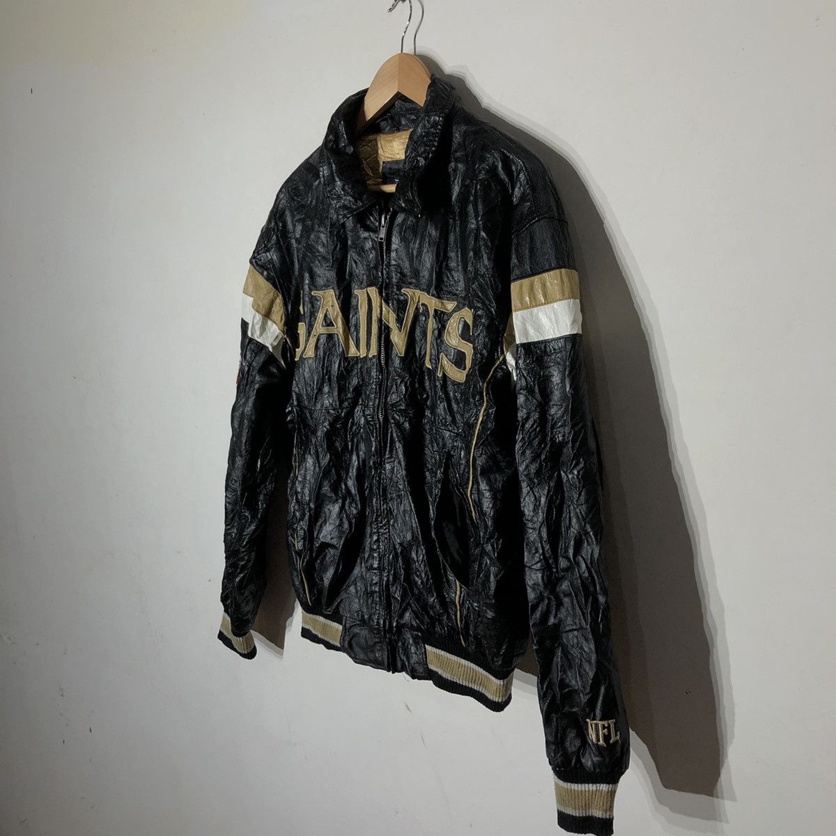 Japanese Brand Varsity Leather Jacket Super Bowl NFL Big Logo Size US M / EU 48-50 / 2 - 4 Thumbnail
